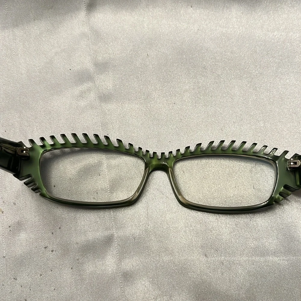 Designer Grotesque Eyeglasses Dark Green